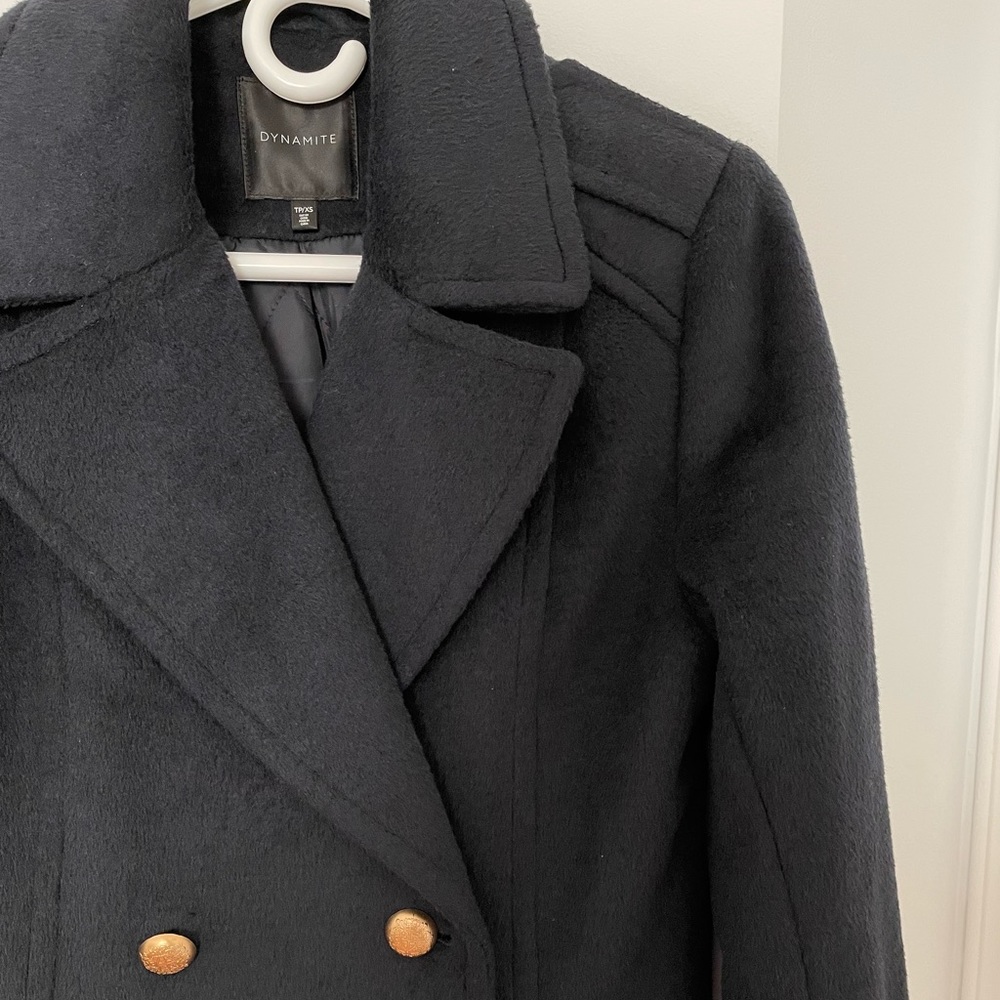 Dynamite | Fall and Spring Navy Peacoat w/ Gold Buttons